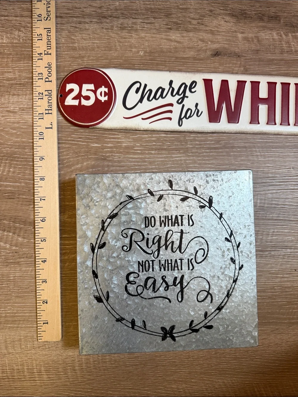 2 metal decor signs / Hobby Lobby